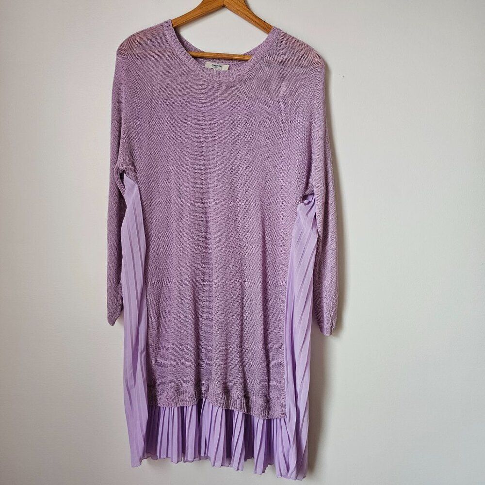 EUC LIKE NEW HAYDEN LOS ANGELES LILAC SEMI SHEER LONGSLEEVES SHORT DRESS/TUNIC S